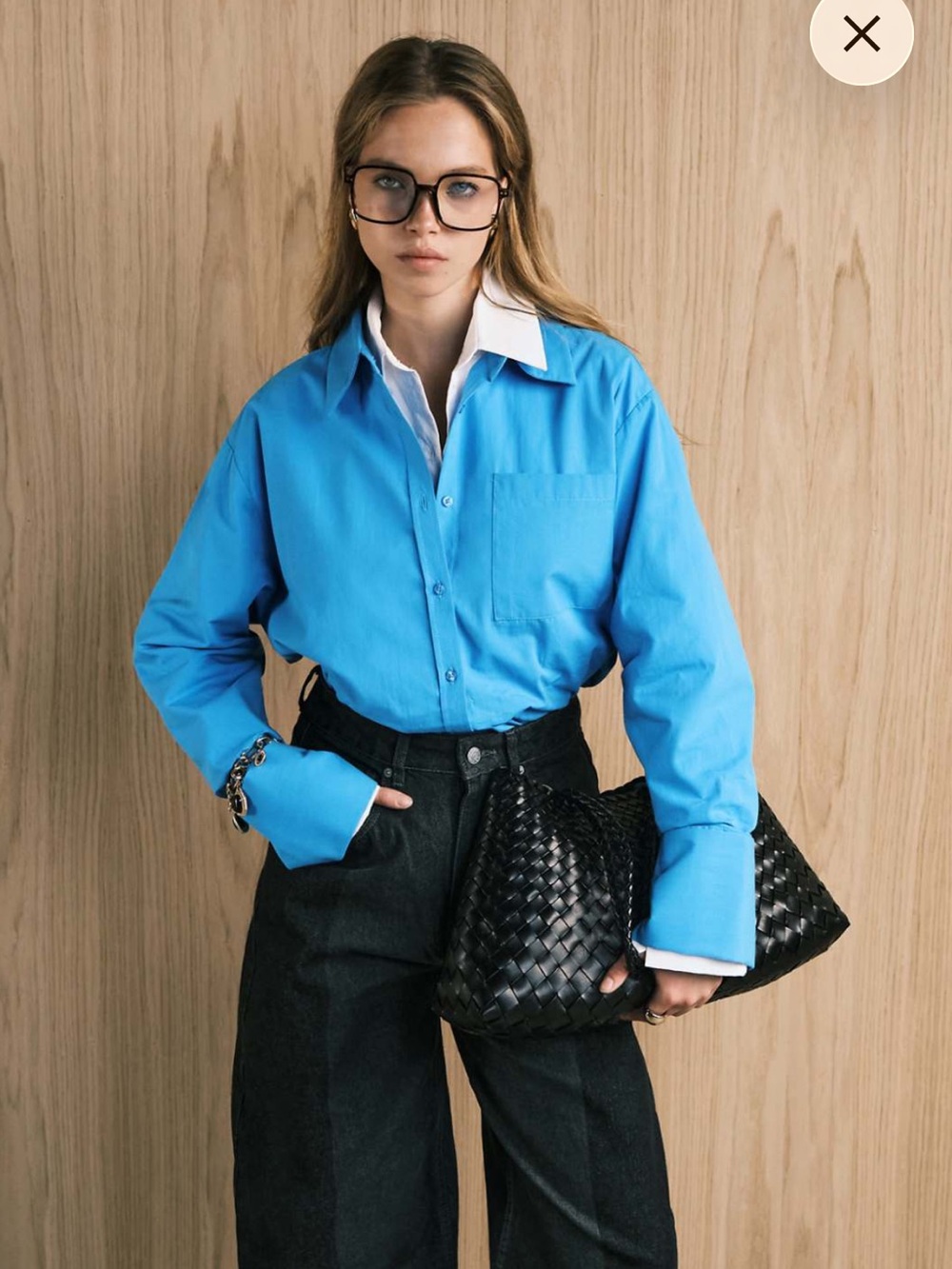 ASOS Turquoise Blue Button Up - Picture 3 of 4